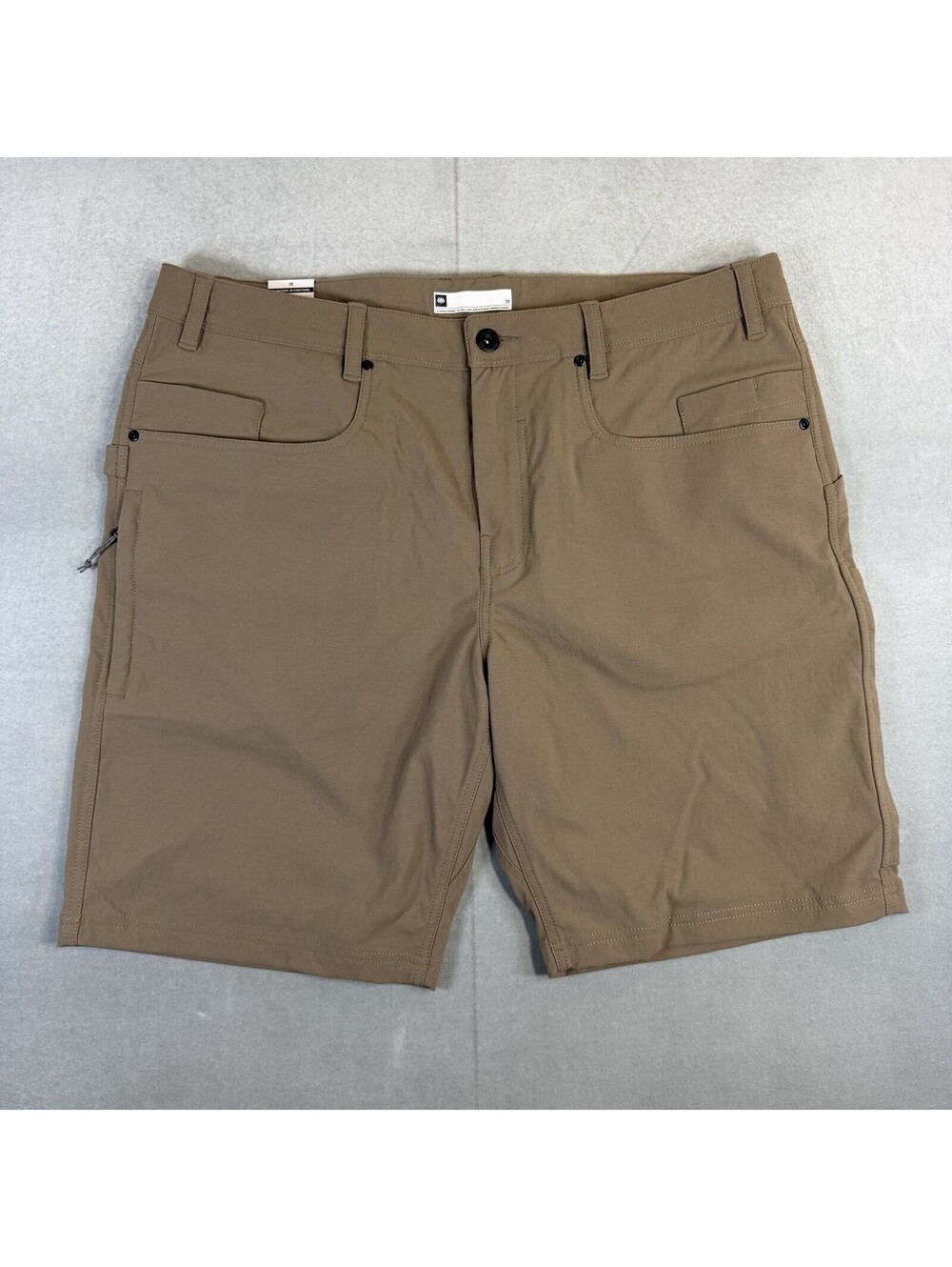 686 Everywhere Unwork Shorts Mens 38 Khaki Cargo Relaxed Canvas Stretch NWT